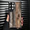 Vintage Wood Grain Pattern Plating Phone Case For Samsung Galaxy S24 S25 FE S26 Edge S23 Ultra S22 S21 Plus S20 Anti-Fall Airaba