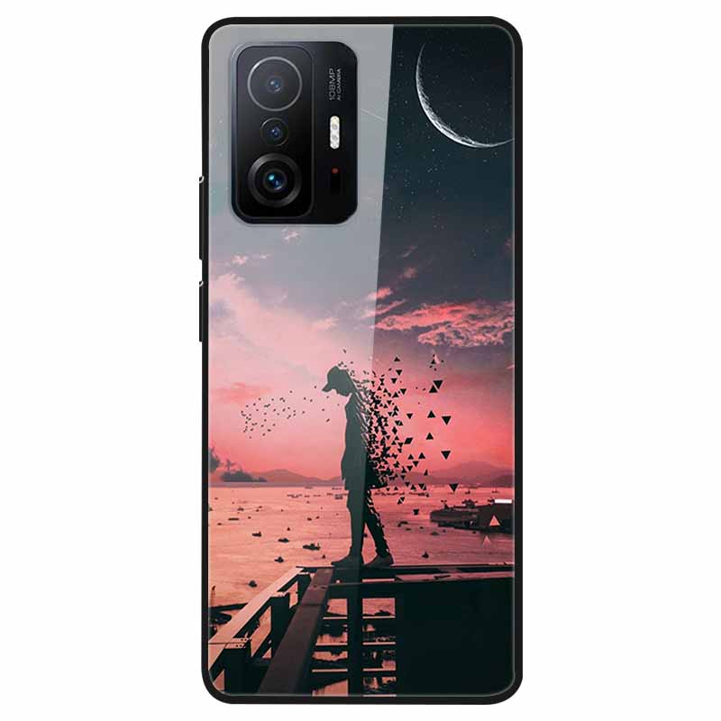 Luxury Case for Xiaomi Mi 11T Pro Cover Tempered Glass Cover for Xiaomi 11T 11 T Pro Phone Case for Xiaomi 11TPro Fundas 2021