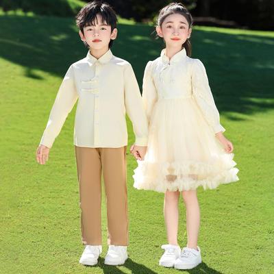 Girls' Spring & Autumn Academy Performance Dress – Children's Choir & School Uniform