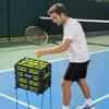 VEVOR Tennis Ball Hopper, Holds 80 Tennis Balls, Pickleball Basket Cart with Wheels for Easy Pick Up