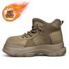 Winter Mens Platform Snow Boots Fashion Thick-Soled Fleece-Lined Cotton Shoes For Men Comfort Warm Cotton High-Top Boots For Men