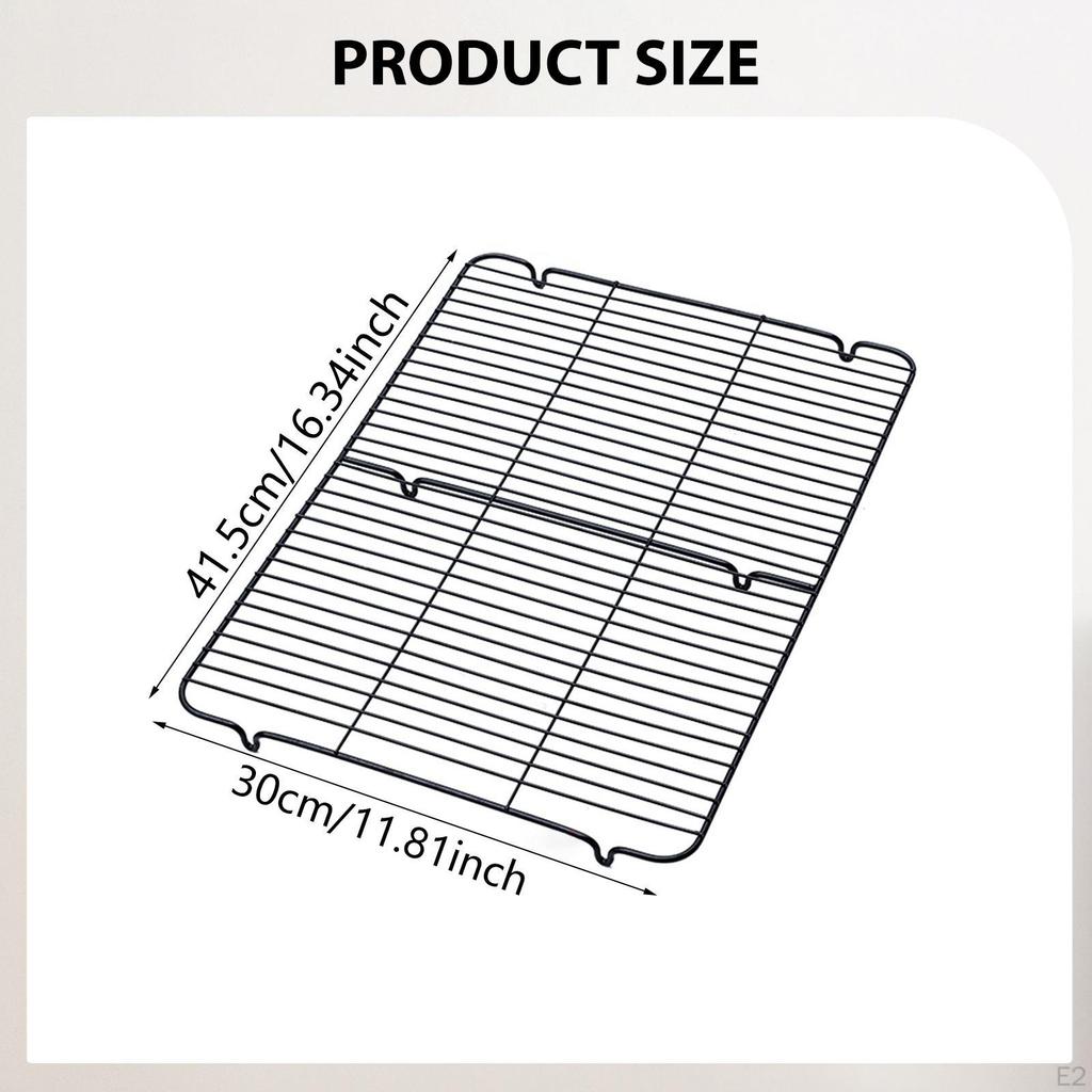 Rack Tray Iron Heavy Duty Roasting Grid for Cake Bread Cooking Cookies