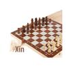 Solid Wood Foldable Double Queen Chess Set for Adults & Children