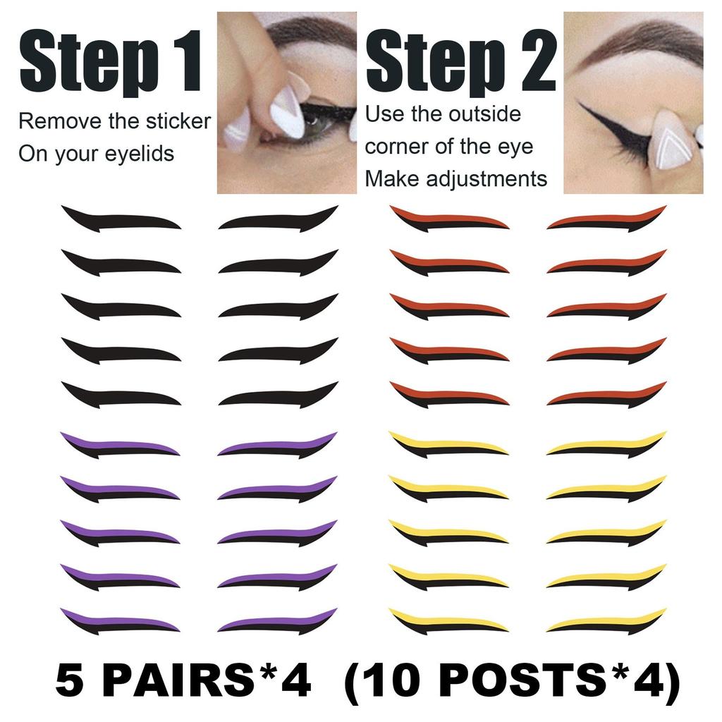 20Pairs Reusable Eyelid Stickers Instant Outline Winged Lid Cosmetic Applica