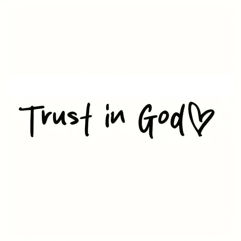 Trust In God Believe In God Rearview Mirror Stickers God Letter Stickers Are Suitable for All Kinds of Cars and Motorcycles