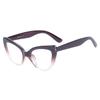 TR90 Light Transparent Polarized Shades Women's Plastic Cat Eye Stylish Kitten Full Rim Eyeglasses For Prescription Lenses