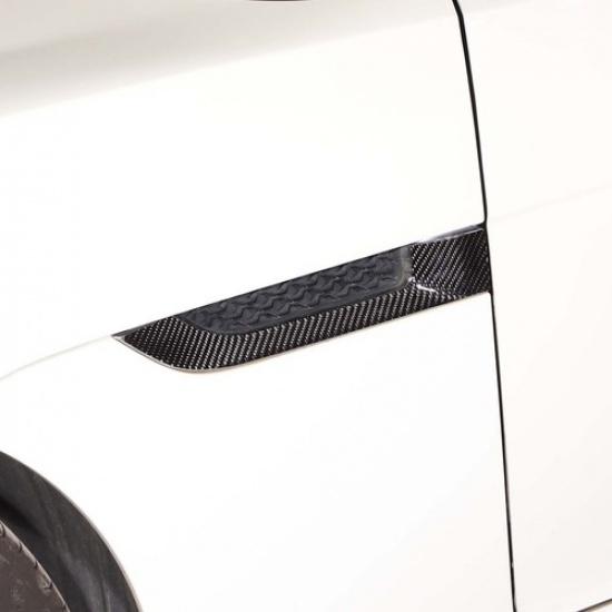 2 Stück Kohlefaser Seitenkotflügel Lüftungsschlitz Aufkleber Verkleidung Für Jaguar F-TYPE 2013-