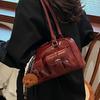 Retro Fashion Underarm Bag Women'S Trend Multi-Pocket Shoulder Bag Niche Design Bowling Bag Women
