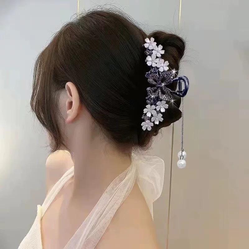 Alloy Womens Back-of-Head Grabber Large High-End Hair Claw Clip Summer 2026 Shark Clip Headpiece Japan and Korean Style