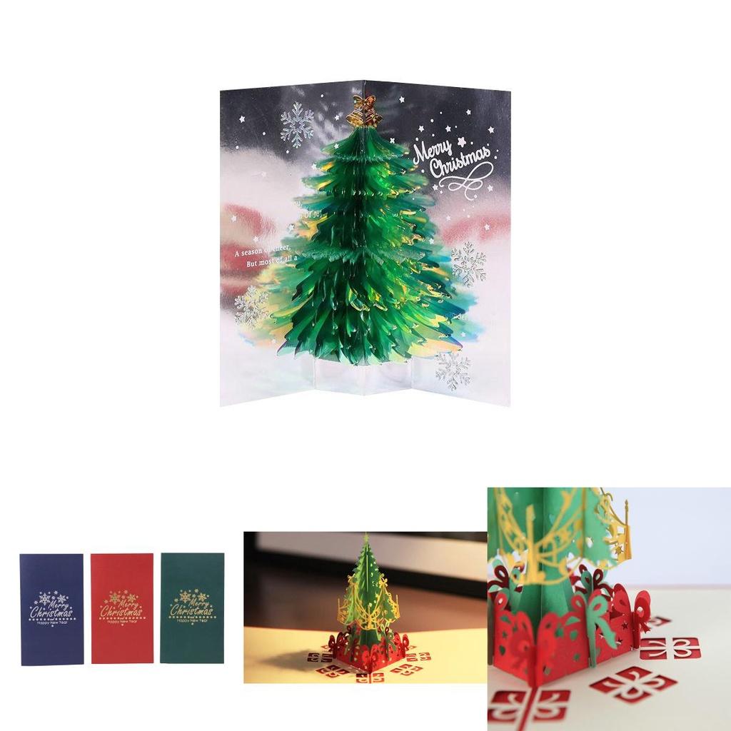 Charmante 3D Pop-Up Weihnachtskarte, entworfen für herzliche saisonale Wünsche und Segnungen
