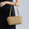 Luxury Women's Genuine Cowhide Leather Mini Shoulder Tote Bag Pebbled Leather Long Strap Underarm Handbag Minimalist Daily Purse
