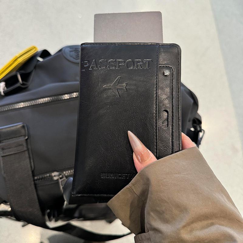 New Retro Leather Card Case Passport Holder Cover Wallet Travel Accessories For Women Men