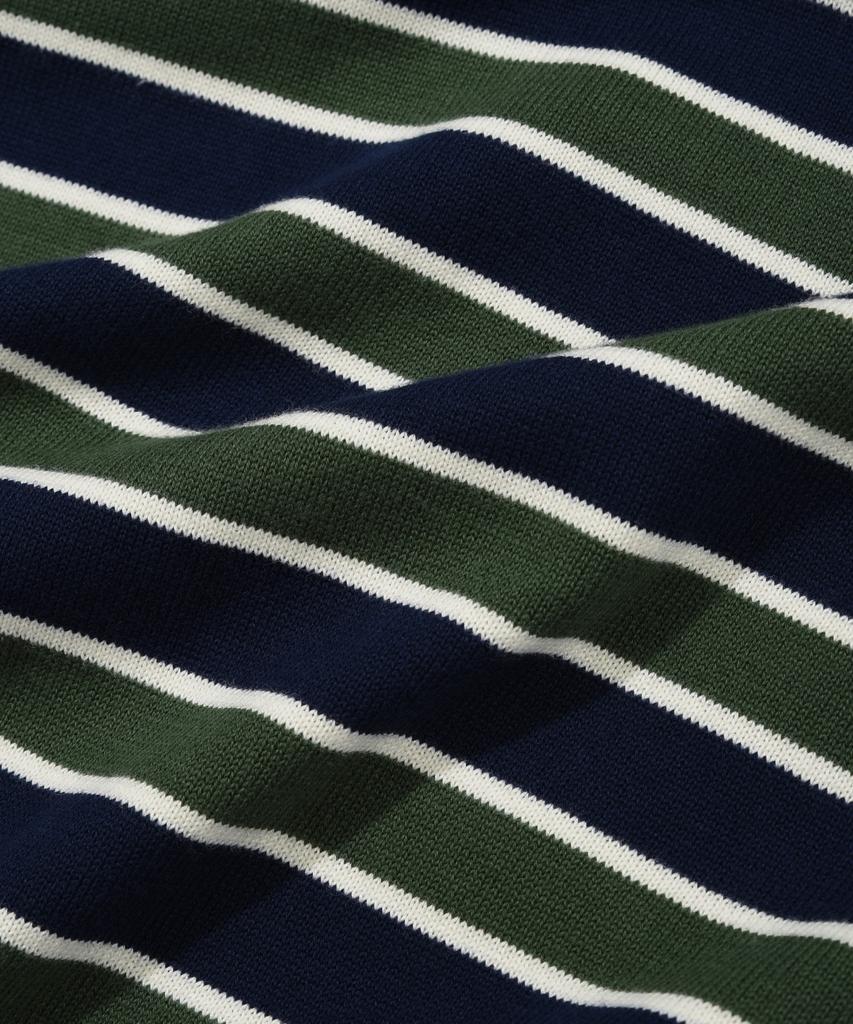 COVERNAT Striped Collar Knit Green