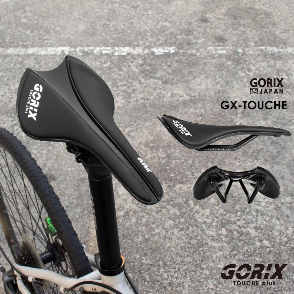GORIX Bicycle Ultra Round Wide Seat Waterproof PU Shock Road Cross Cyclocross and Other Bicycles Saddle, Lightweight, Shape, (GX-TOUCHE), Stylish,