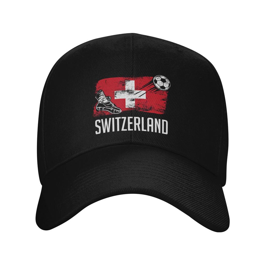 Gorra Unisex para Mujer Bandera de Suiza Retro Gorras de Béisbol Ajustable Ropa Casual