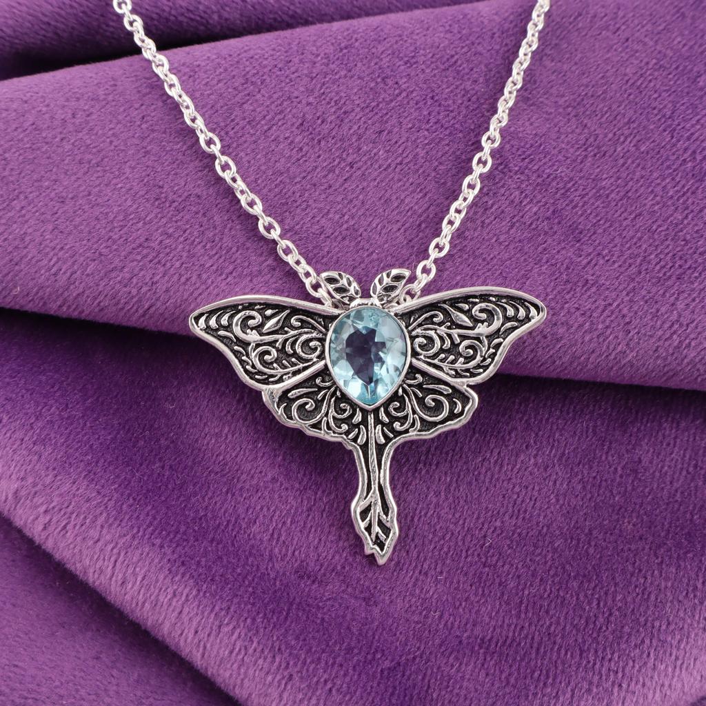 Sky Blue Topaz Gemstone Pendant, Handmade Gorgeous Jewelry, 925 Solid Sterling Silver Jewelry, Everyday Pendant For Wedding Gift