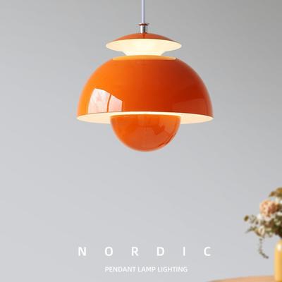 Japanische Retro Bauhaus Orange Pendelleuchte Nordische Moderne Heimdekoration Nachttisch Schlafzimmer Deckenleuchter LED Atmosphäre Gefühl