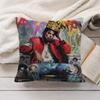 Michael JJackson cool Cushion Cover Silky Short Plush Invisible Zipper Dustproof Sofa Pillow Case for Home Decor