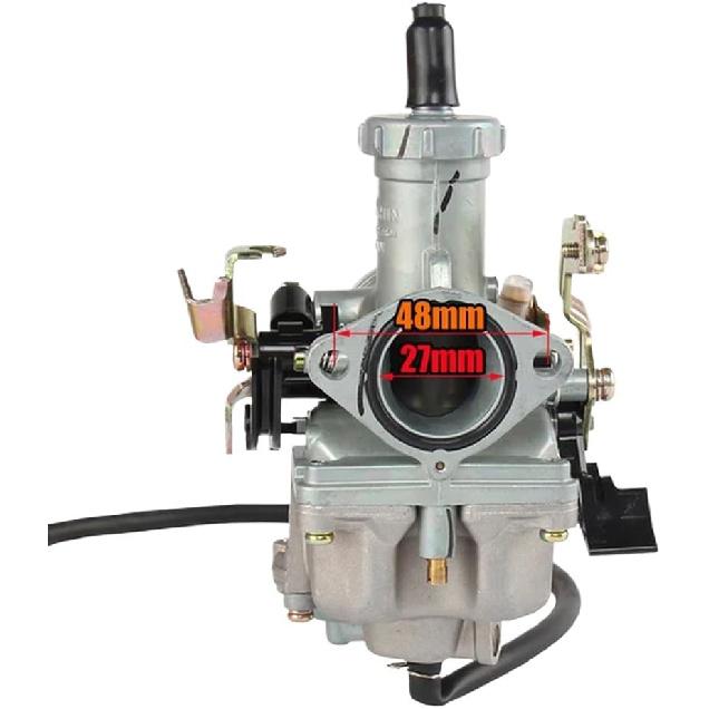 

PZ27 27mm Carburetor with Accelerator Pump and Choke Compatible with WY125 CG150 125cc 150cc 175cc Dual Throttle(PZ27BDSX) PZ27B