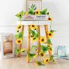 2.5M Yellow Sunflower Vine Hanging Artificial Flowers Garland Leaves Fake Silk Flowers For Party Wedding Home Decoration