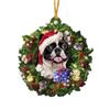 2D Weihnachtshund Acryl Anhänger Hängender Acryl Weihnachtsbaum Anhänger 8cm Dekorative Weihnachtshunde Schmuckstück Fenster