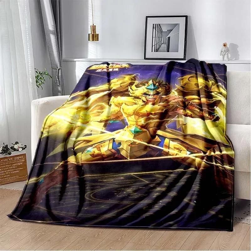 3D Retro Saint Seiya Anime Cartoon Flanelldecke Weich Gemütlich Sofa Bett Reise Decke Kinder Geburtstagsgeschenk