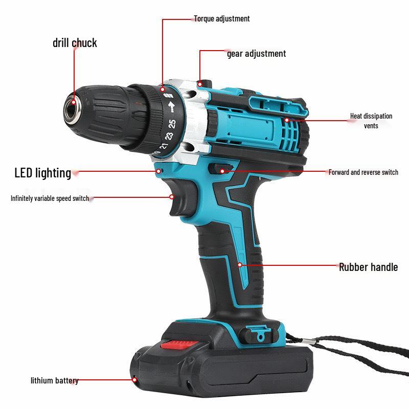 21V Lithium Impact Drill & Electric Screwdriver Set – Multifunctional Hand Tool