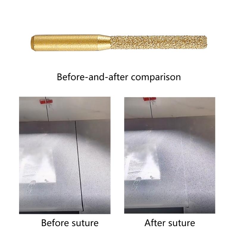 Metal Router Bit Golden Brazed Straight Shank for Stone Marble  Engraving Edges Cutting Stone Carving