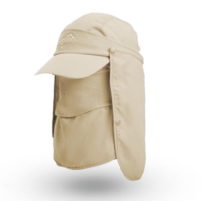 Multifunction Foldable Quick Drying Waterproof Hat UV Protectio Outdoors Baseball for Men Camping Face Neck Protection Sun Cap