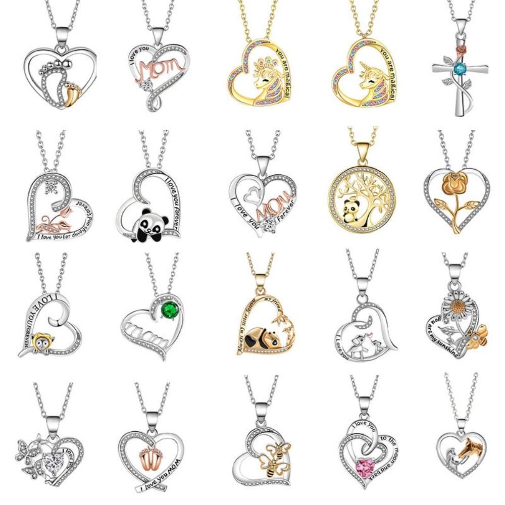 Eternal Heart Delicate Clavicle Necklace For Women Versatile Birthday Gift Elegant Pendant Jewelry Accessory