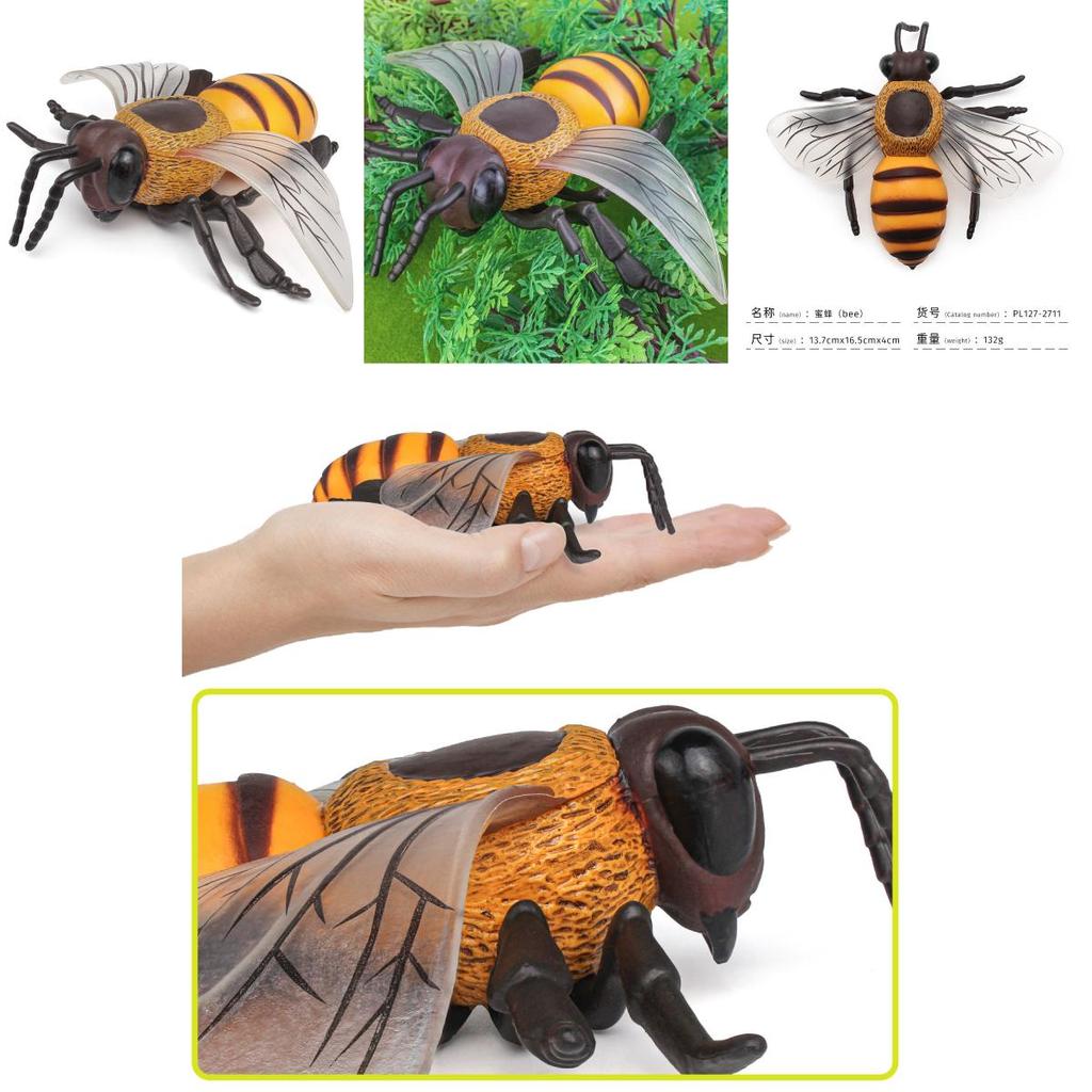 Large Wild Bee Replica With Pvc Construction For Educational Decor And Kids Gift