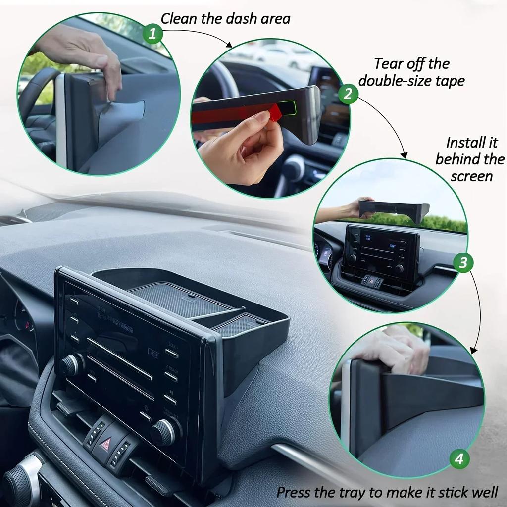Auto Armaturenbrett Ablagefach Mittelkonsole Display Aufbewahrungsbox Verstecktes Fach Hinter dem Bildschirm Organizer Kleinkram Ablage Zubehör