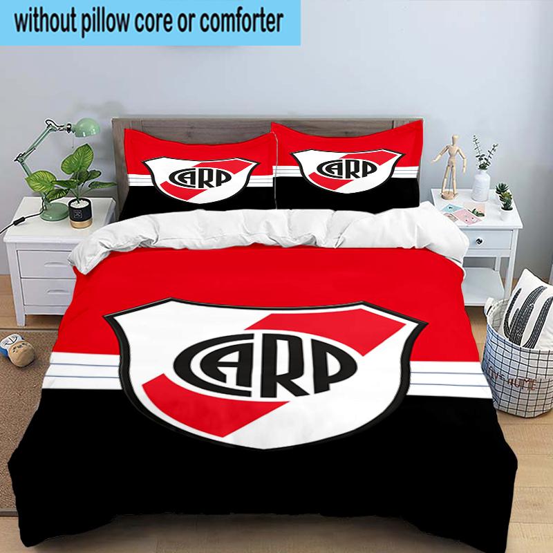 River Plate Emblem 3PCS Bedding Set 2D Printing (Includes 1 Duvet Cover + 2 Pillowcases Coreless), Bedroom decor,Fan gift