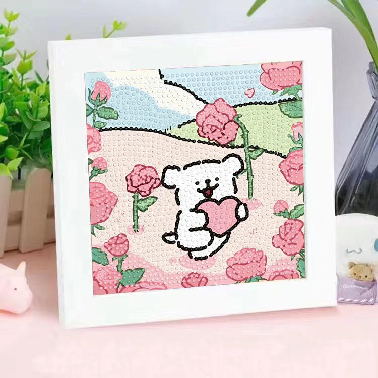 Diamond Painting Diy Children'S Handmade Sticker Lines Puppy Cartoon Decoration Sticker Painting