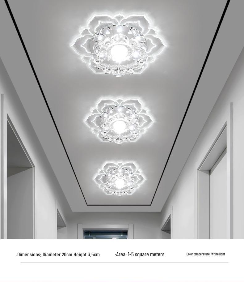 Recessed Crystal Hallway & Corridor Spotlight Downlight