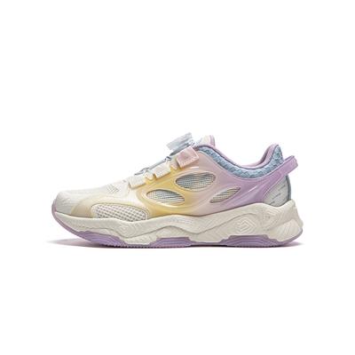 Li Ning Kids Logo Gradient Letter Non-Slip Shock Absorbing Wear-Resistant Rebound Low-Top Casual Shoes Kids Casual Shoes Purple YKCU100-4