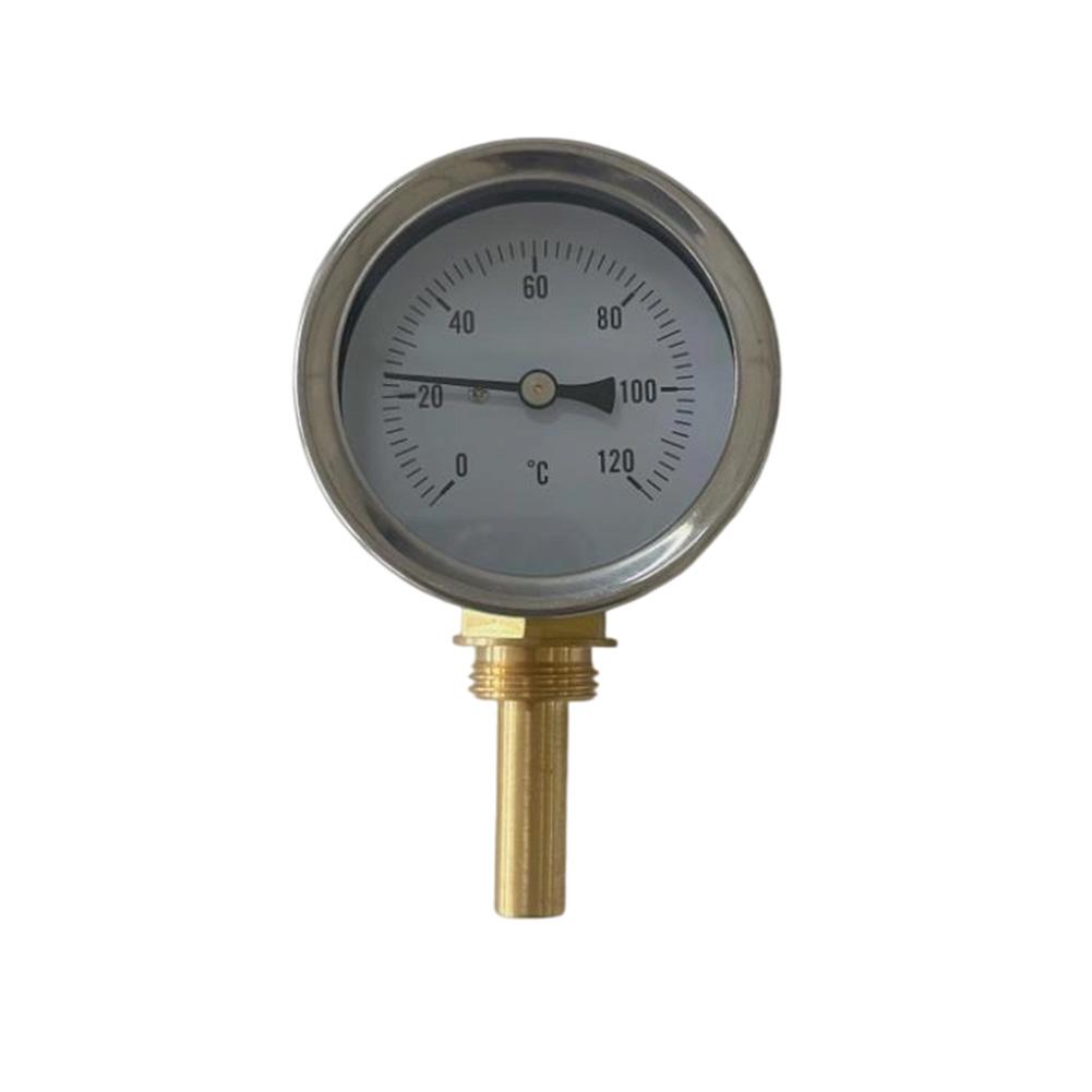 63MM Stainless Steel Bimetallic Thermometer with Copper Sleeve for Home and Industrial Temperature Applications 0120C
