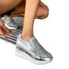 Fashion 2025 Brand Ladies Shoes Slip-on Women's Vulcanize Shoes Fashion Sequins Non-Slip Platform Plus Size Comfortable Casual Shoes