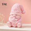 Christmas Desktop Decorations 3D Printed Gnome Figurine Holding Smiling Star, Faceless Statue with Durable Sculptures Knit Hat, Cute Tabletop Ornament