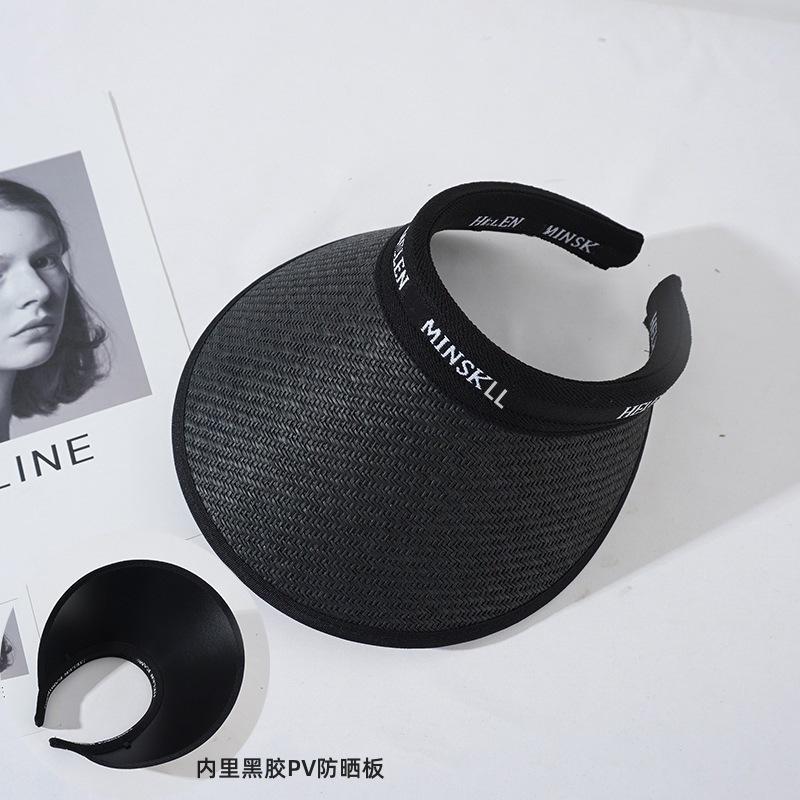 Sunshade sun hat women's summer big brim UV protection empty top sun hat foldable hat