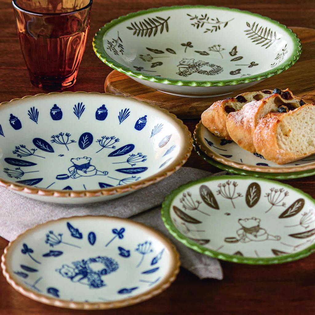 Sango Toki Disney the Curry Pasta Pair Dishwasher and Microwave Made in the Made in "Winnie Pooh" Plates, Plate, Plate, 2-Person Set, 21cm, Safe,