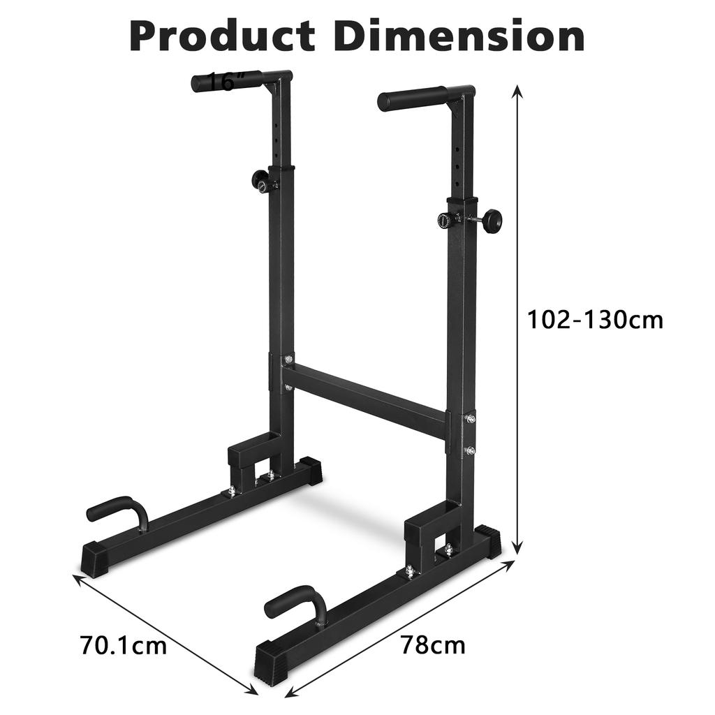 Dip Stand, Adjustable Height Station, Heavy Duty Bars with Slip-Proof Grips, Multi-Functional Rack with Push Up Bar Connector Indoor/outdoor