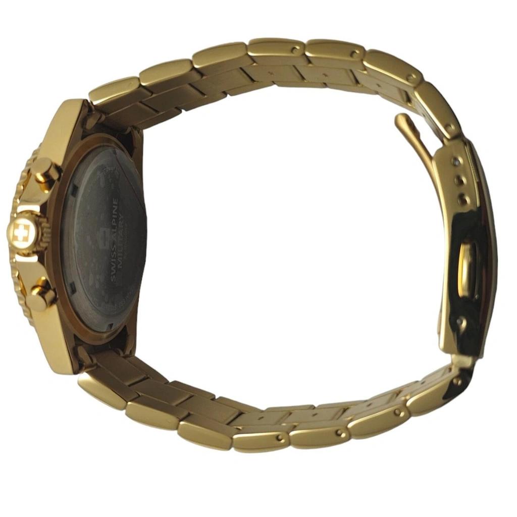 Swiss Alpine Military Master Diver Kronograf Rustfritt Stål Svart Skive Kvarts 7053.9117 100M Herreklokke