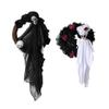 Halloween Party Home Decoration Black and White Ghost Garland Wall Hanging Ornaments Party Home Decoration Props 2024 New