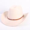 Beliebte europäische und amerikanische Mode OL-Stil einfarbiger Cowboyhut Herren und Damen High-End Zylinder Jazzhut Filzhut