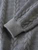 Men's European Size Lapel Jacquard Casual Long Sleeve Knit Hoodie - Spring/Autumn Fashion