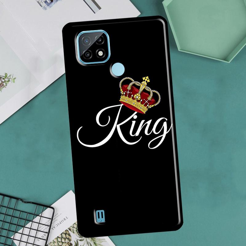 Husă pentru cupluri Crown QUEEN & KING pentru OnePlus Nord 2 9 10 Pro 9R 10R 8T Husă pentru Realme GT Master Neo 2 3 8i 9i 8 Pro