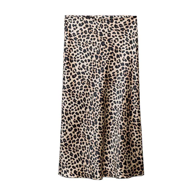 Spring New Arrival Fashion Style A- Line High Waist Mid-Length Skirt Silk Satin Texture Midi Skirt Skirt 8338537
