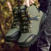 Men's Summer Mountaineering Shoes Waterproof Leather Sneakers Warm Men's Boots Outdoor Hiking Boots Work Shoes Zapatillas Hombre