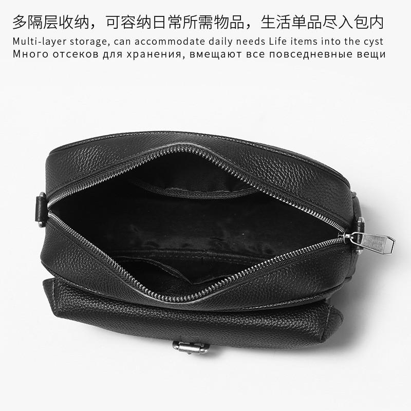 Horizontal Shoulder Bag Men Crossbody With Lid Style Big Brand Simple